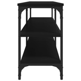 vidaXL Szafka pod TV, czarna, 140x30x50 cm, materiał drewnopochodny