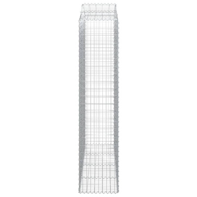 Kosze gabionowe, 10 szt, 200x50x220/240cm, galwanizowane żelazo