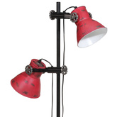 Lampa stojąca, 25 W, postarzany czerwony, 25x25x90/140 cm, E27