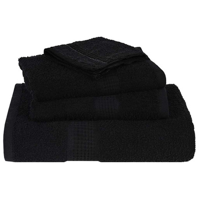 6-cz. zestaw ręczników, FROGN, czarny, 360 g/m²