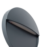 Kinkiet zewnętrzny szary okrągły IP54 6W CCT Abruzzo Lunaria