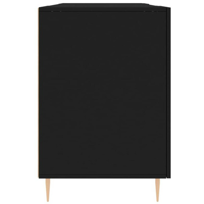 vidaXL Biurko, czarne, 140x50x75 cm, materiał drewnopochodny