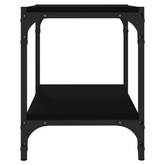 vidaXL Szafka pod TV, czarna 40x33x41 cm materiał drewnopochodny/ stal