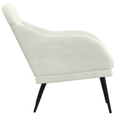 Fotel, kremowy, 63x76x80 cm, obity aksamitem vidaXL