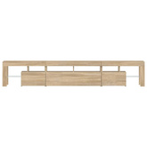 vidaXL Szafka pod TV z oświetleniem LED, dąb sonoma, 230x36,5x40 cm