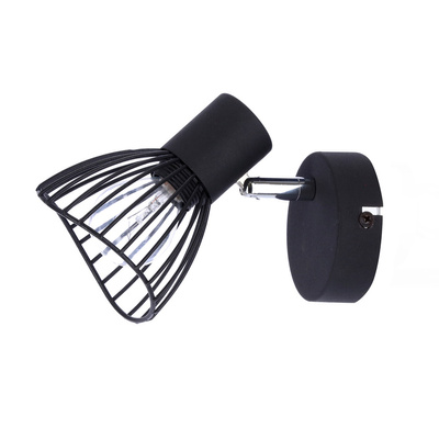 Lampa ścienna kinkiet 1X40W E14 czarny FLY 91-61881