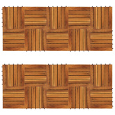 Płytka Tarasowa 20 pcs brązowy 30 x 30 cm Drewno Akacjowe