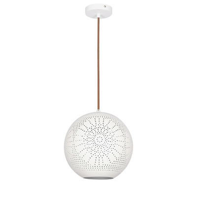Lampa sufitowa wisząca 60W E27 ażurowy biały BENE 31-70586