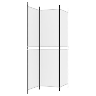3-panelowy, biały,150x200 cm, tkanina Parawan