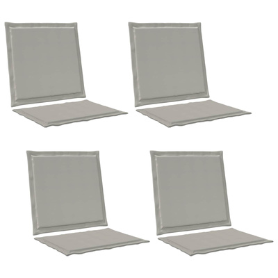 Poduszki na Siedzisko i Oparcie 4 pcs jasnoszary 47 x 45 x 2 cm
