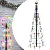 vidaXL Choinka z lampek, z kołkami, 570 kolorowych LED, 300 cm