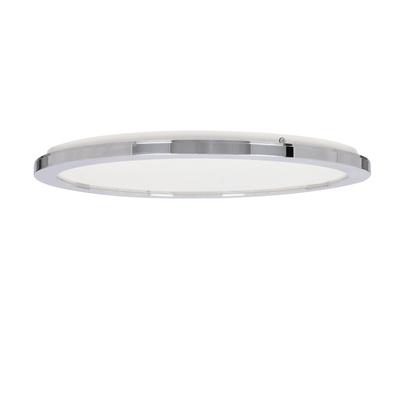 Plafon do łazienki PIXEL minimalistyczny – srebrny chromowany 40 cm - okrągły plafon LED z funkcją ściemniania 3000K 24W IP44