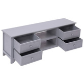 vidaXL Szafka pod TV, szara, 115 x 30 x 40 cm, drewno paulownia