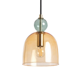 Lampa Wisząca Szklana Bursztynowo E14 15cm Abruzzo Koloreno