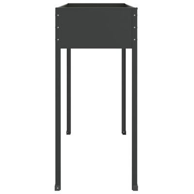 Donica ogrodowa, antracytowa, 100,5x40,5x90 cm, stal