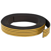 Samoprzylepna uszczelka okienna Czarny 8 x 2 mm 12 m Guma EPDM