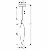Lampa wisząca Nordic szklana tuba miedziana do salonu pojedyncza