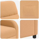Fotel recliner Beżowy Bouclé