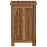 Kosz na pranie naturalny 35 x 25 x 60 cm Lite drewno teakowe