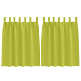 Firany blackout z kółkami 2 pcs Zielony 140 x 140 cm Poliester