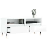 vidaXL Szafka pod TV, wysoki połysk, biała, 100x34,5x44,5 cm wariant 4