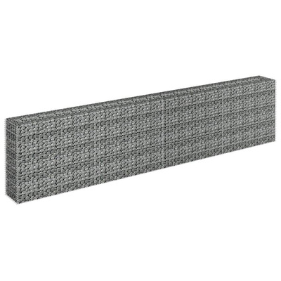 vidaXL Podwyższona donica gabionowa, galwanizowana stal, 360x30x90 cm