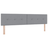 Łóżko kontynentalne z materacem jasnoszary 200 x 200 cm tkanina
