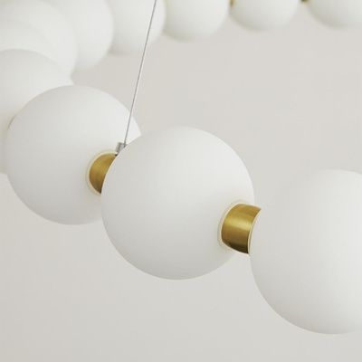 Lampa wisząca Abigali Pontti Big2 56W złoty/mleczne kule