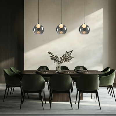 Brin lampa sufitowa czarny 1x15W G9 klosz dymiony+biały
