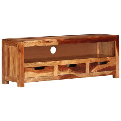 vidaXL Szafka pod TV, 110x30x40 cm, lite drewno akacjowe