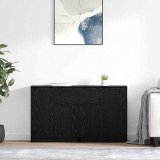 Komody 2 szt. Czarny Dąb 60 x 30 x 70 cm Drewno inżynieryjne