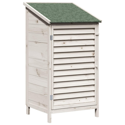 Shed ogrodowy Biały 59 x 56 x 113,5 cm Drewno Świerkowe