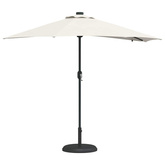 Parasolka ogrodowa piaskowy 294 x 150 x 223 cm Poliester i Stal