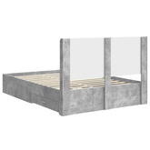 Stelaż łóżka z przechowywaniem i zagłówkiem Betonowy szary