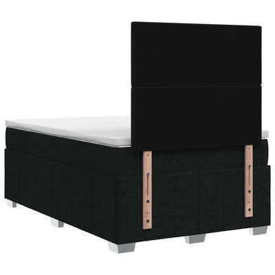 Łóżko z box spring LED z materacem Czarny 120 x 200 cm tkanina