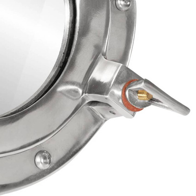 vidaXL Lustro wiszące w kształcie bulaja, Ø30 cm, aluminium i szkło