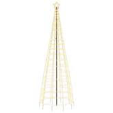 vidaXL Choinka z lampek, z kołkami, 570 ciepłych białych LED, 300 cm