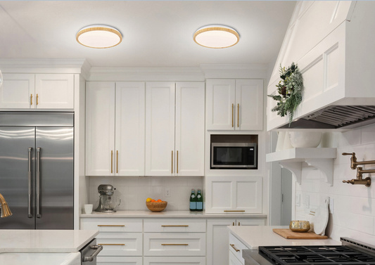 Plafon LED 18W biały + drewniany 4000K Gandava 13-75109