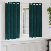 Zasłony zaciemniające 2 pcs Ciemna zieleń 140 x 175 cm Aksamit