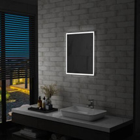 vidaXL Ścienne lustro łazienkowe z LED, 50 x 60 cm wariant 5