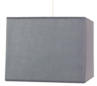 Lampa wisząca z abażurem Basic szara tkaninowa kwadratowa do salonu