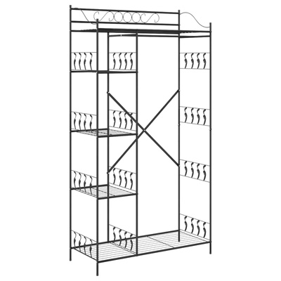 Otwy garderoba Czarny 101 x 43 x 188 cm Stal