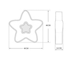 Lampa LED dziecięca sufitowa niebieska gwiazdka 36W + pilot 