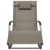 vidaXL Leżaki, 2 szt., tkanina textilene, szaro-taupe