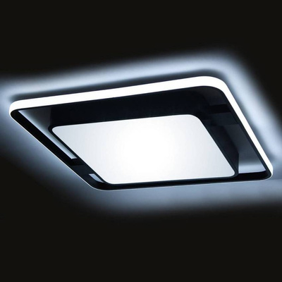 Lampa sufitowa dekoracyjna 66W czarna + pilot dl-f01
