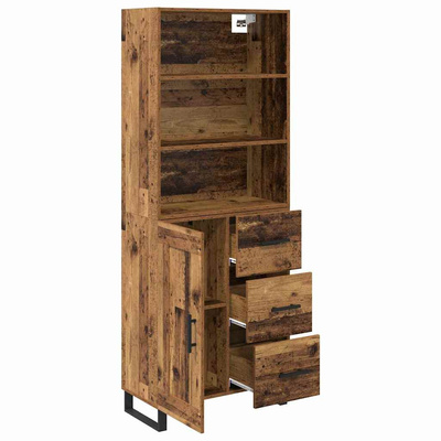 Highboard 2 szt. Stare drewno 69,5 x 34 x 180 cm