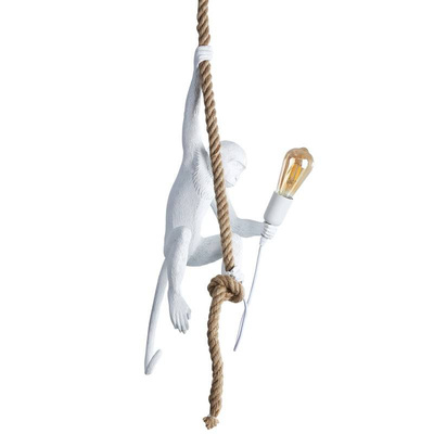 Lampa Wisząca Biała Małpa Abruzzo Pino E27