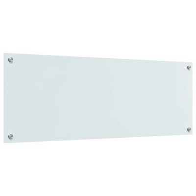 Panel kuchenny Biały 110 x 40 cm szkło hartowane