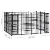 Kojec zewnętrzny dla psa, stalowy, 11,06 m?