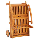 vidaXL Leżaki z poduszkami, 2 szt., lite drewno akacjowe wariant 4